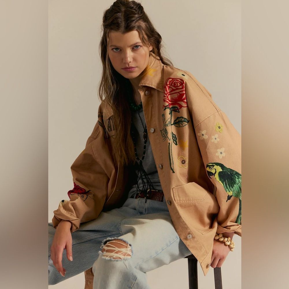 New Free People Charm Me Chore Jacket Size Xs